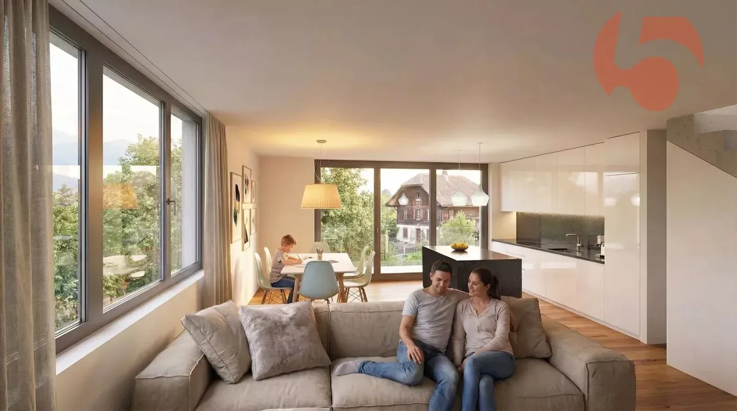 3,5 Zimmer neue Duplex-Penthouse mit Balkon und Panorama - Foto 1 von 6