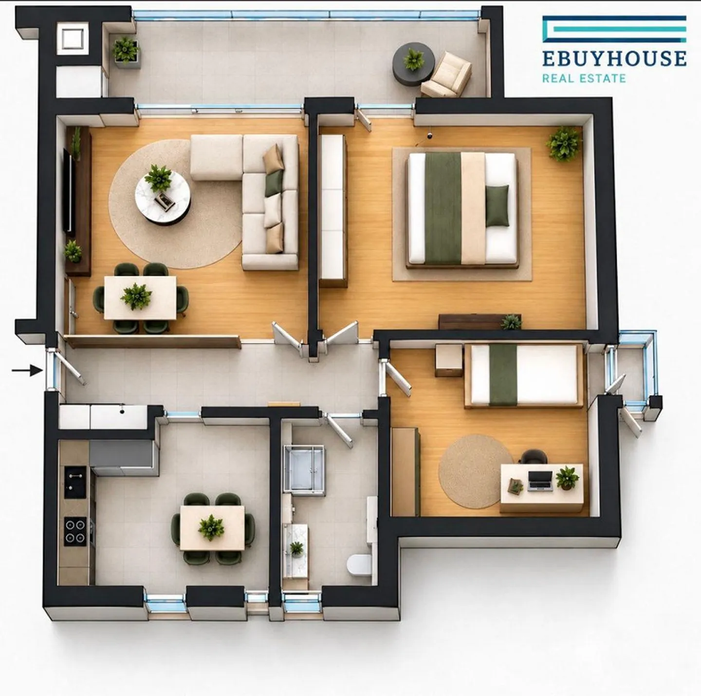 Appartement avec terrasse panoramique et vue dégagée - Photo 14 sur 14