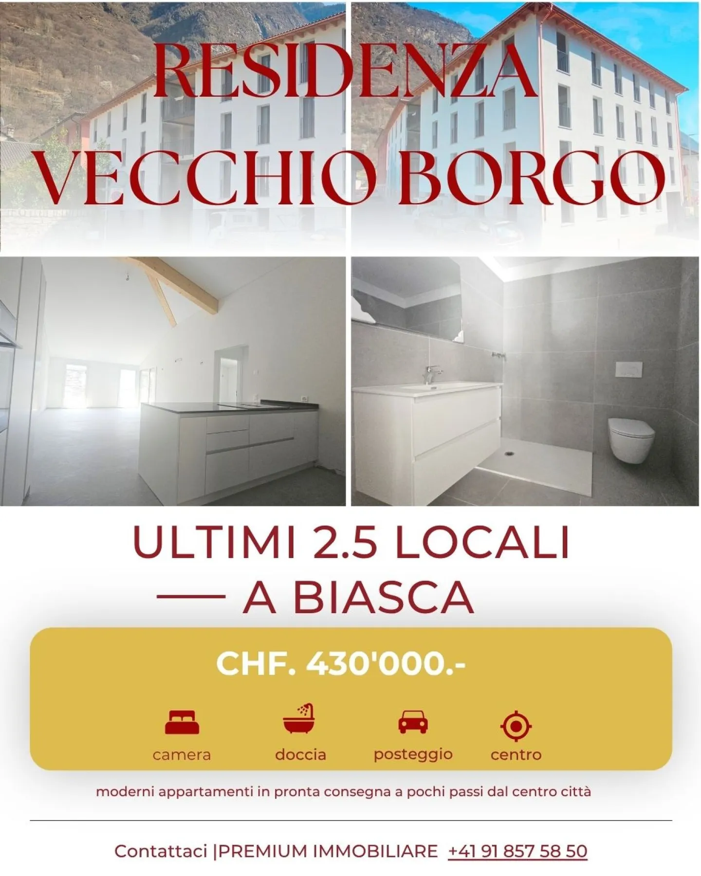 NOUVEAUX APPARTEMENTS 2.5 PIÈCES À BIASCA - Photo 1 sur 7