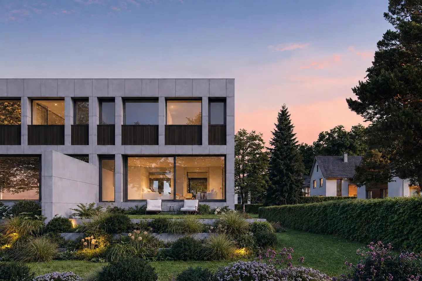 Architecture et beaux volumes | Villa C du projet Pra Vinea à Corminboeuf - Foto 2 di 19