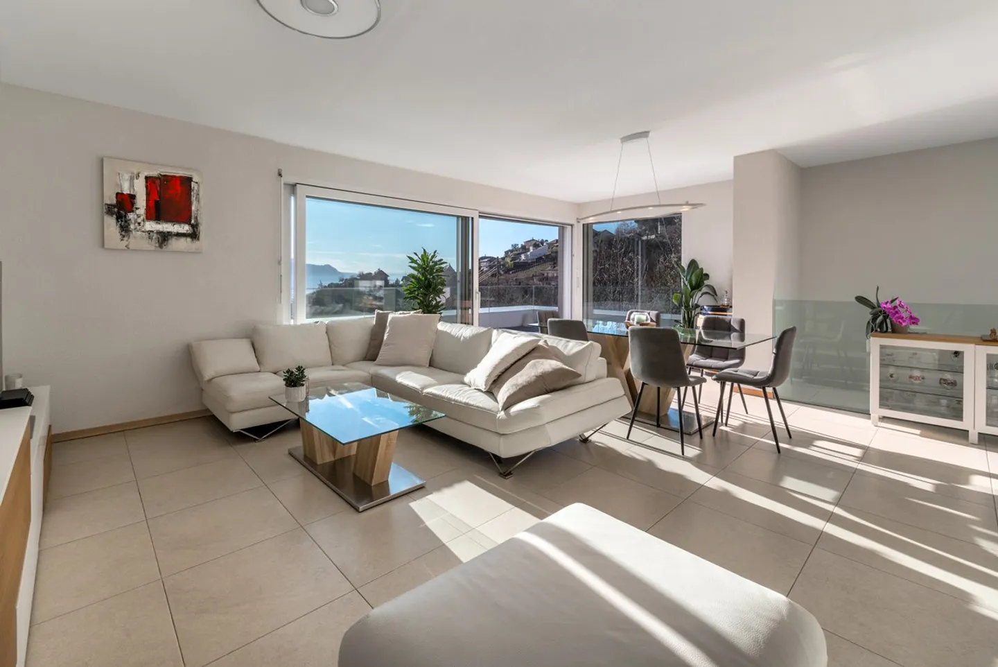 Apartment with 5.5 rooms in the attic and duplex with panoramic view of the lake in Montreux for sale - Photo 4 of 12