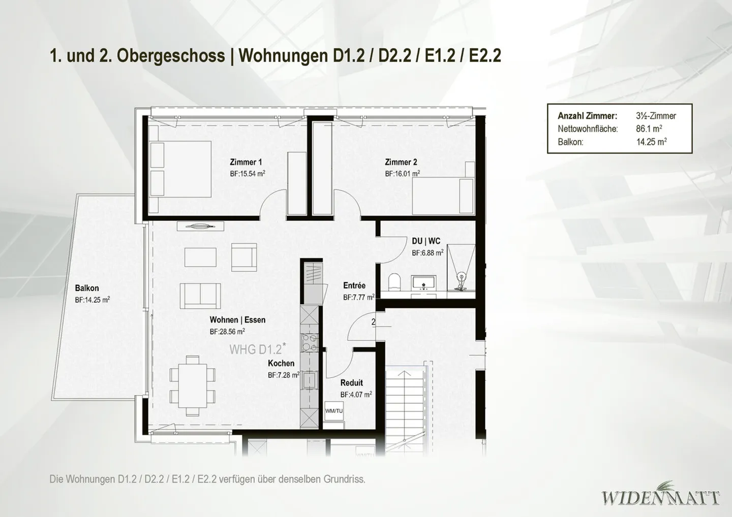 Hochwertige 3.5 Zimmerwohnung - mit Seesicht - Foto 11 von 11
