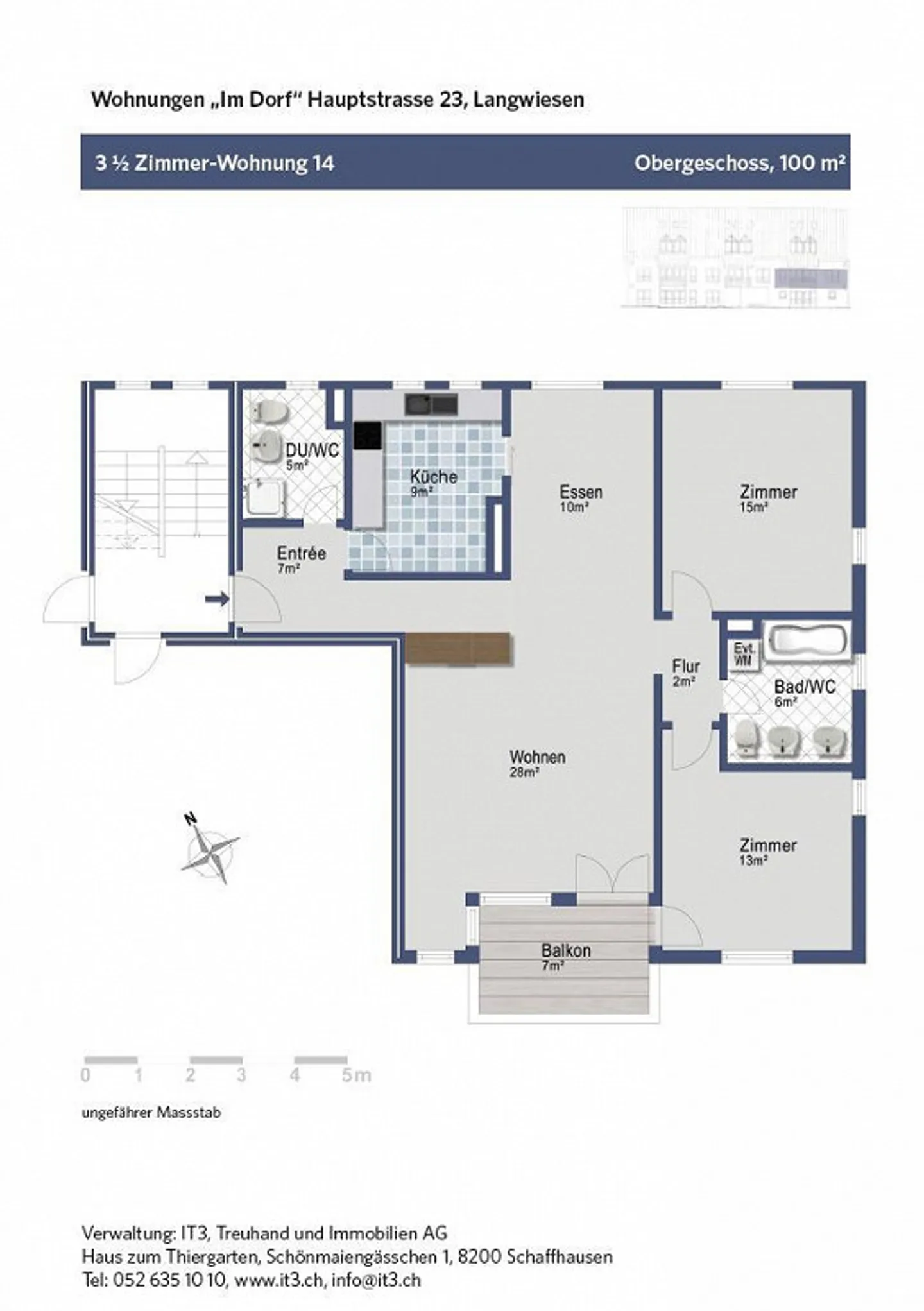 Spacious 3.5-room apartment in Langwiesen! - Photo 13 of 13