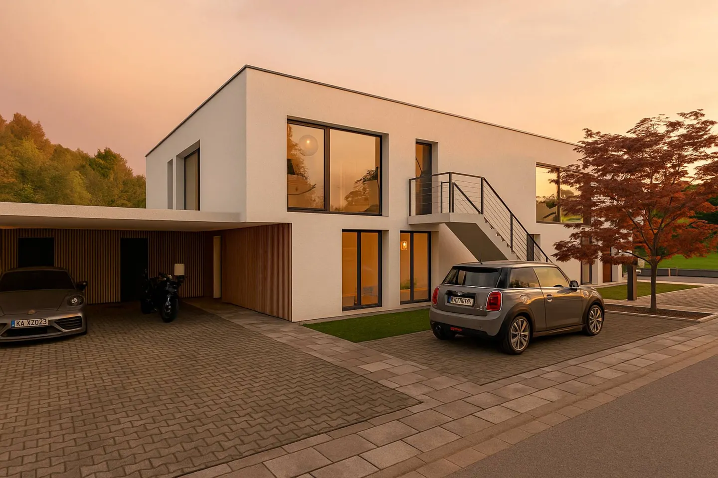 Zeitgenössische Villa mit Seezugang - Foto 1 von 11
