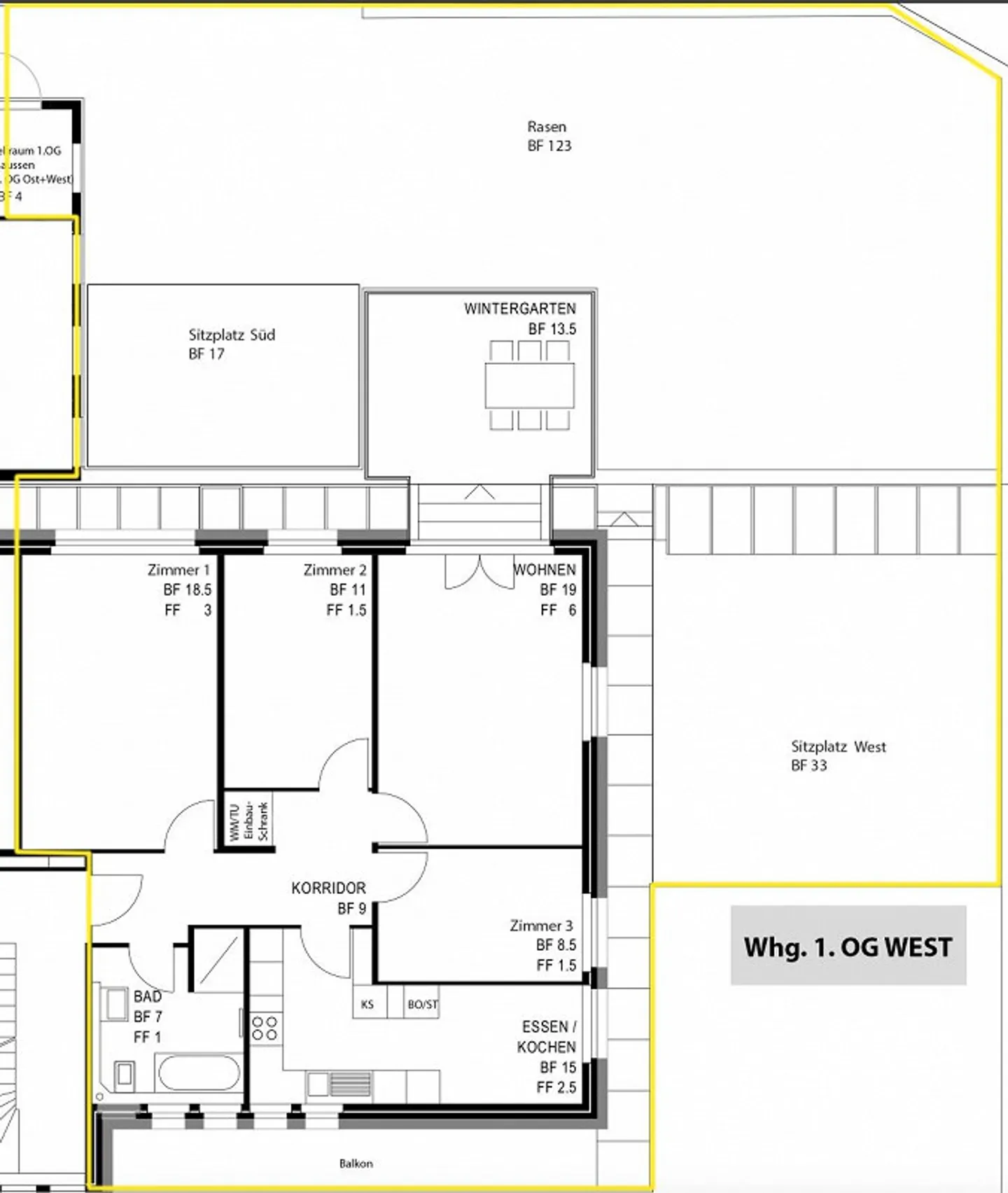 4.5 Zimmer Wohnung mit Wintergarten & grossem Aussenbereich - Foto 14 von 14