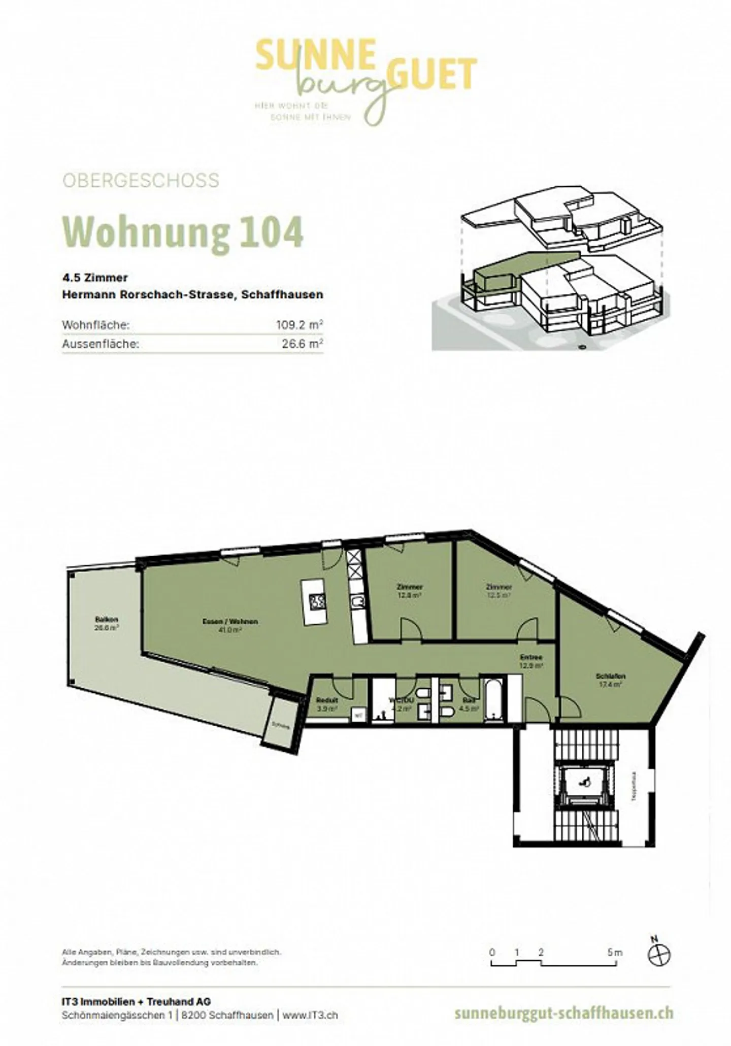 4.5-Room New Apartment in the Breite Quarter "Sunneburgguet" - Photo 3 of 3