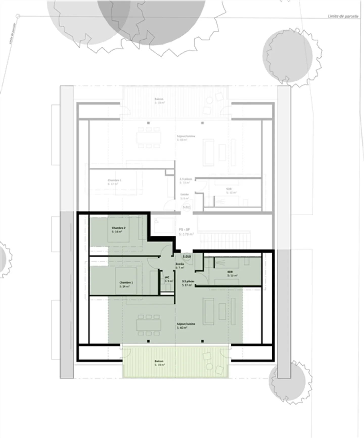 Appartement de toit luxueux 3,5 avec grande baie vitrée sur le balcon - Photo 3 sur 3