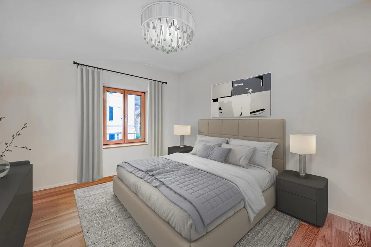 Ein Bijou in der «Zugerrose» – Dachwohnung mit Seeblick & Charakter - Foto 4 von 15
