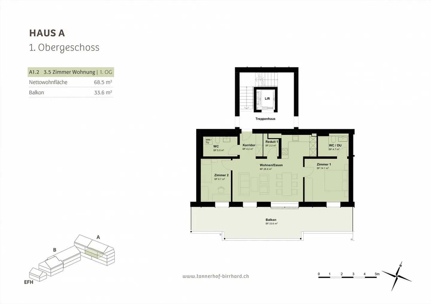 Charmante 3.5 Zimmer Wohnung - Foto 10 von 11