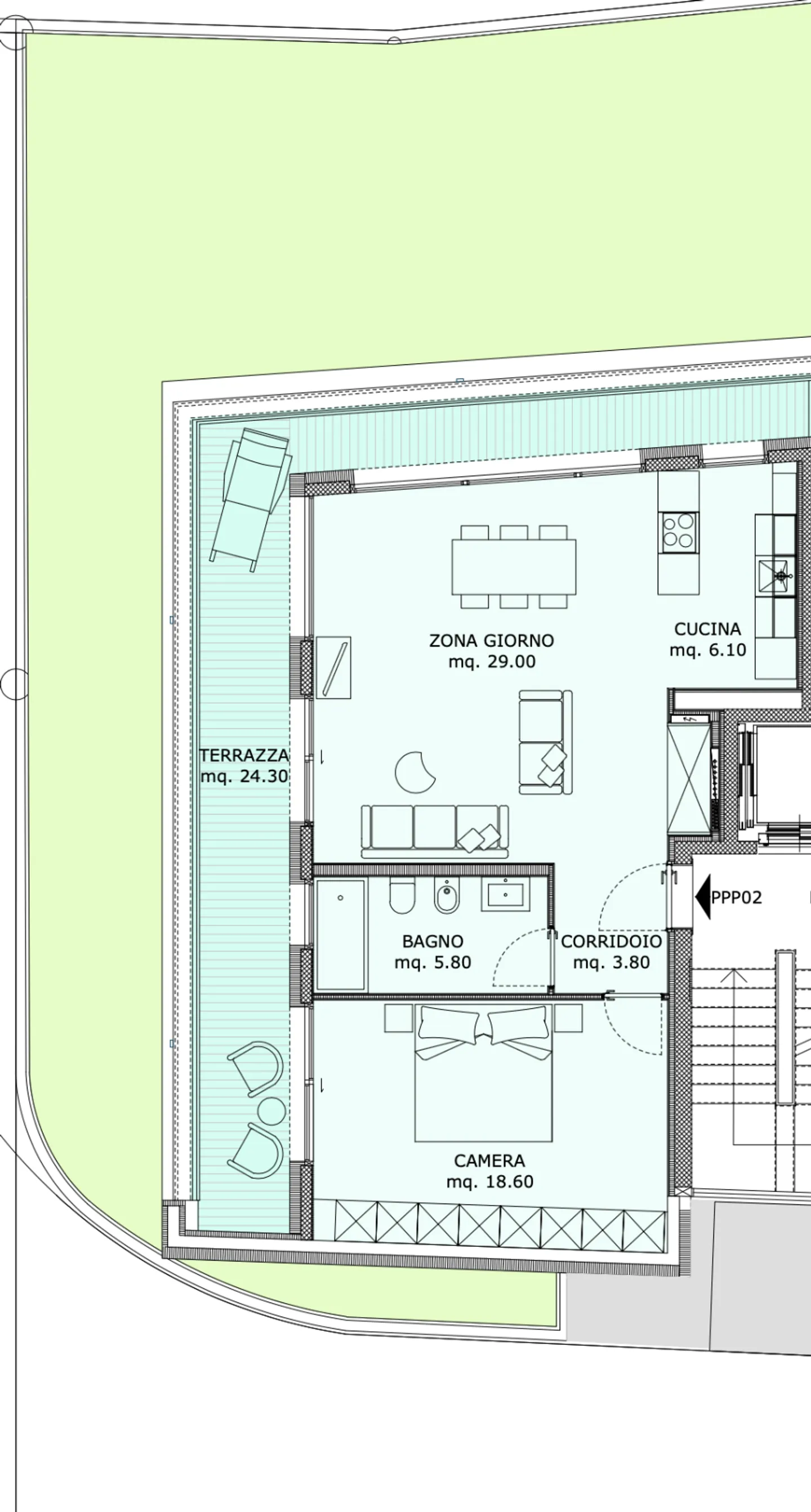 SPACIOUS AND MODERN 2.5 ROOMS WITH LARGE TERRACE IN CANOBBIO - Photo 10 of 10