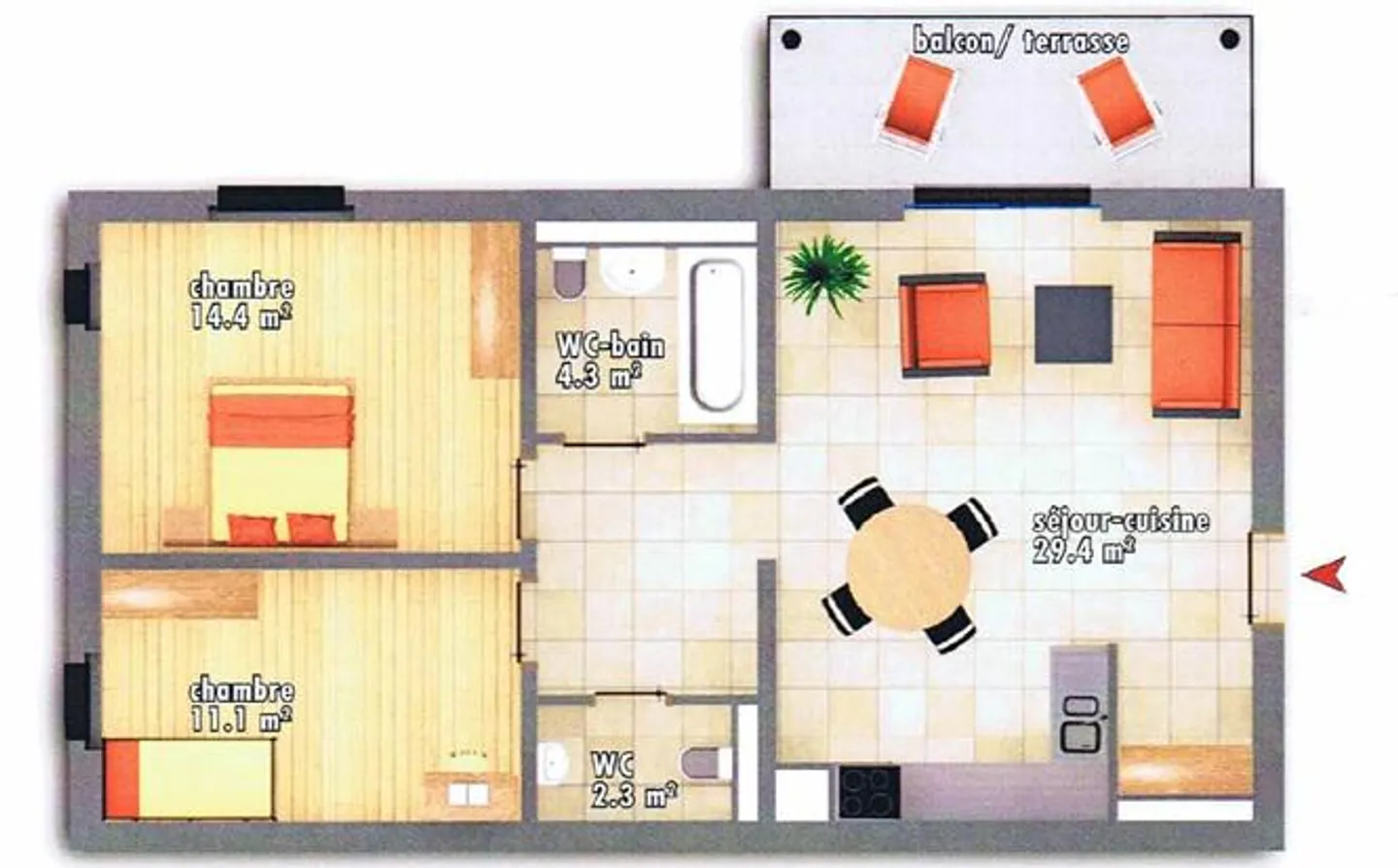 3.5-room apartment for rent in Leytron - Photo 6 of 6