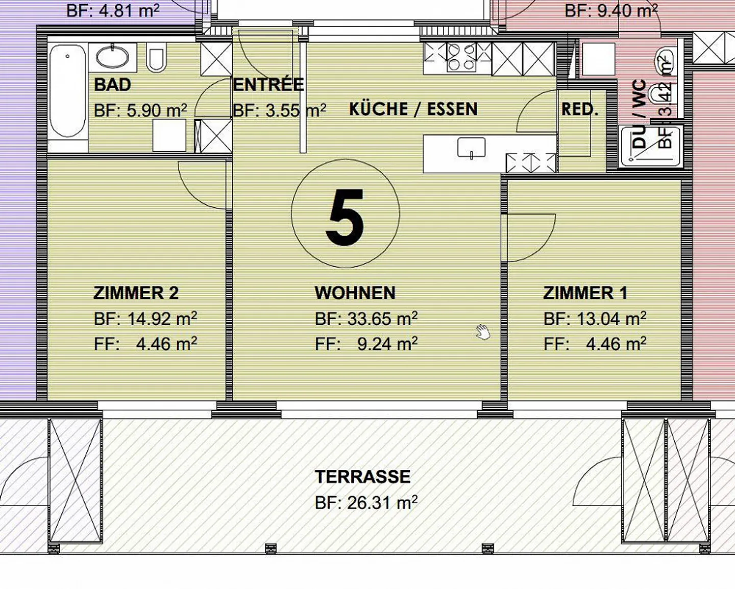 Appartement 3.5 pièces à Feuerthalen - Photo 10 sur 10