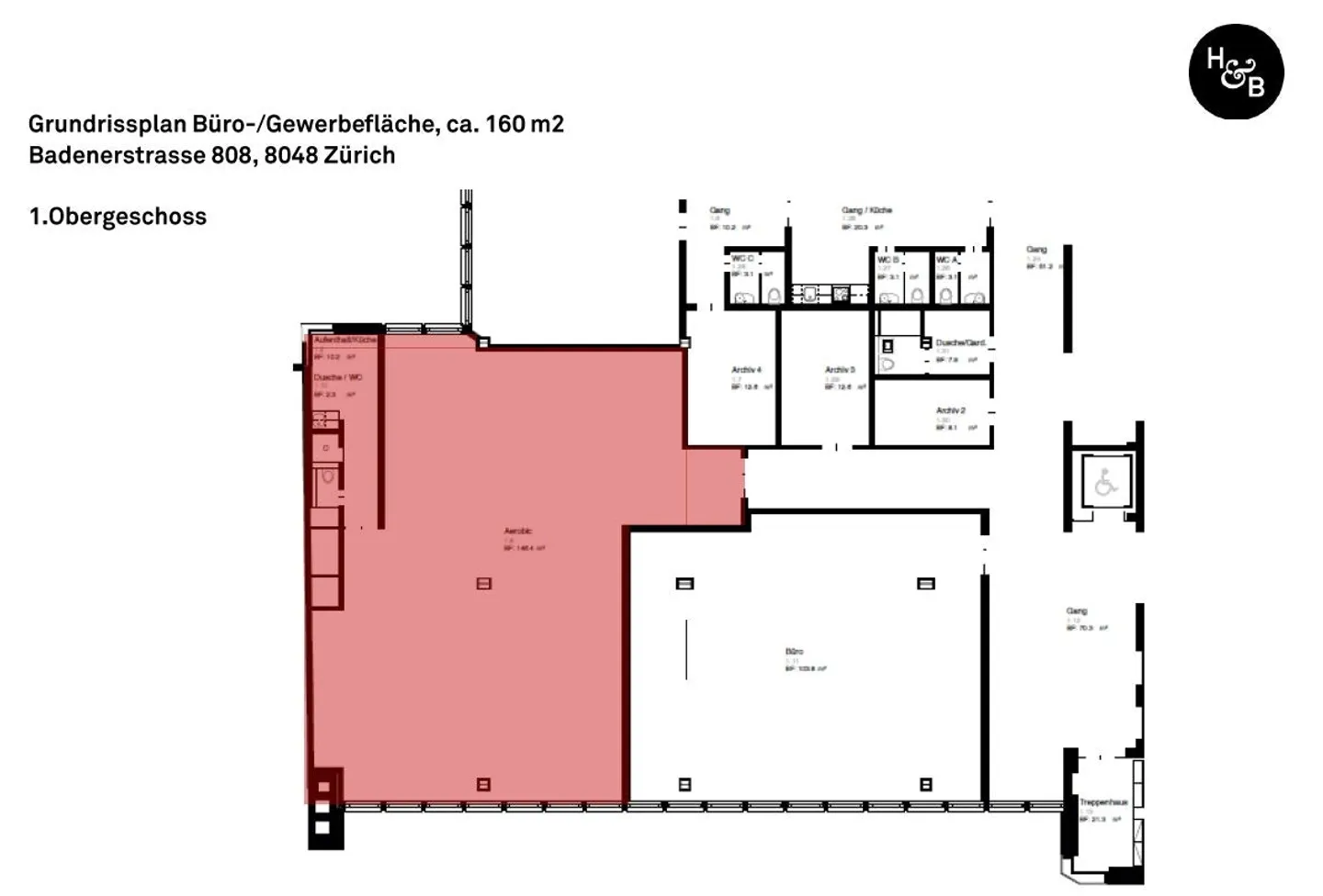 Zurigo Altstetten: Posizione eccellente - Attrezzante spazio ufficio/commerciale di 160 m² - Foto 8 di 8