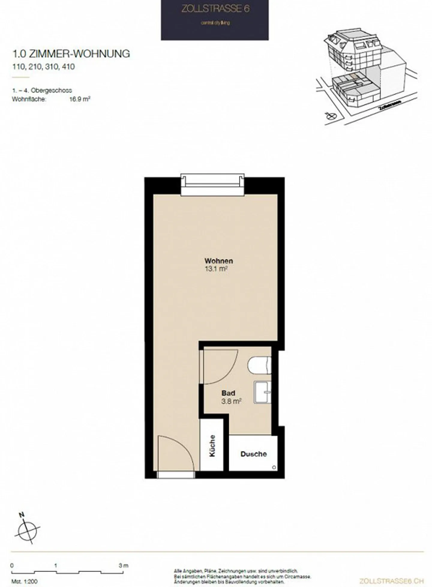 Studiowohnung direkt beim Zürich HB - Foto 5 von 6