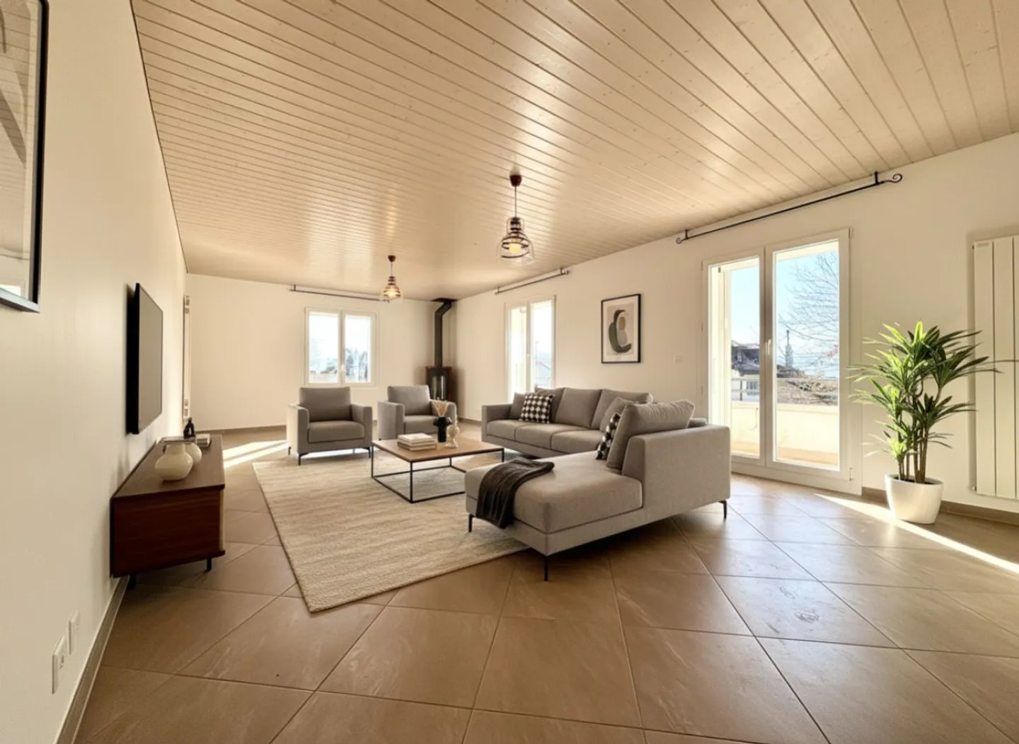 Villa indipendente ristrutturata con 3 camere da letto e ampio giardino a Bremblens - Foto 3 di 13