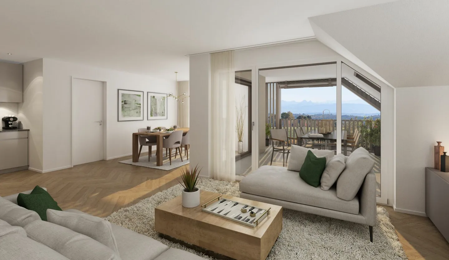 Nicht verpassen, letzte Gelegenheit! Dachwohnung mit perfekt geschnittenem Grundriss - Foto 4 von 7