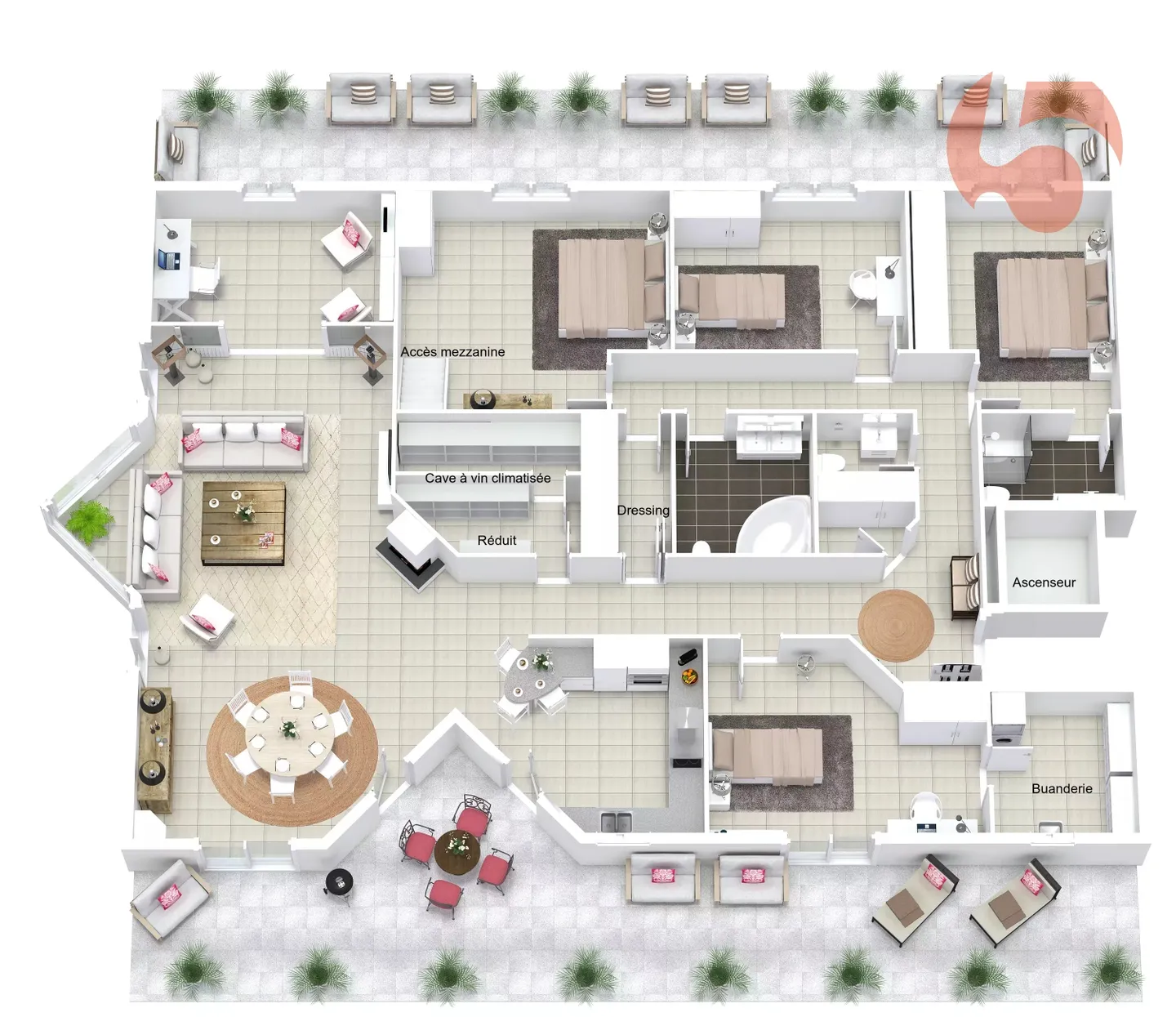 Attique d'exception avec terrasses - Photo 11 sur 11