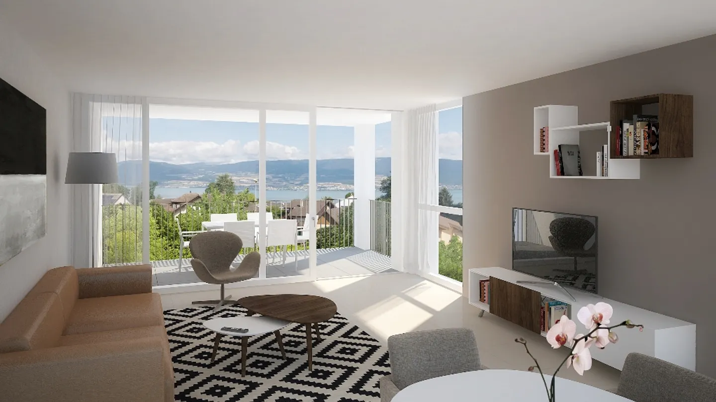 04344 - Appartamento 2½ stanze - CHAMP-DE-LUNE 61 - ESTAVAYER-LE-LAC - Foto 3 di 8