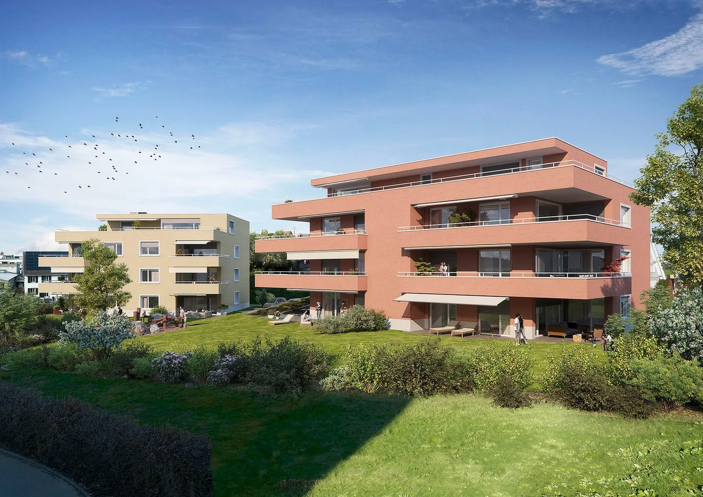 Newly built 4.5-room apartment with 45 m² balcony, ready for immediate occupancy - Photo 1 of 1