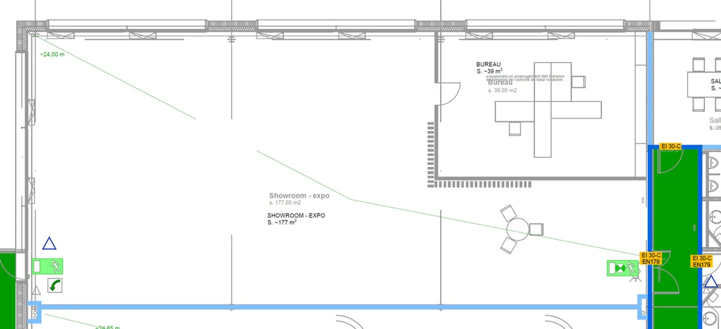 Surface de bureau lumineuse d'env. 220 m2 au 2ème étage aménagée - Photo 4 sur 20