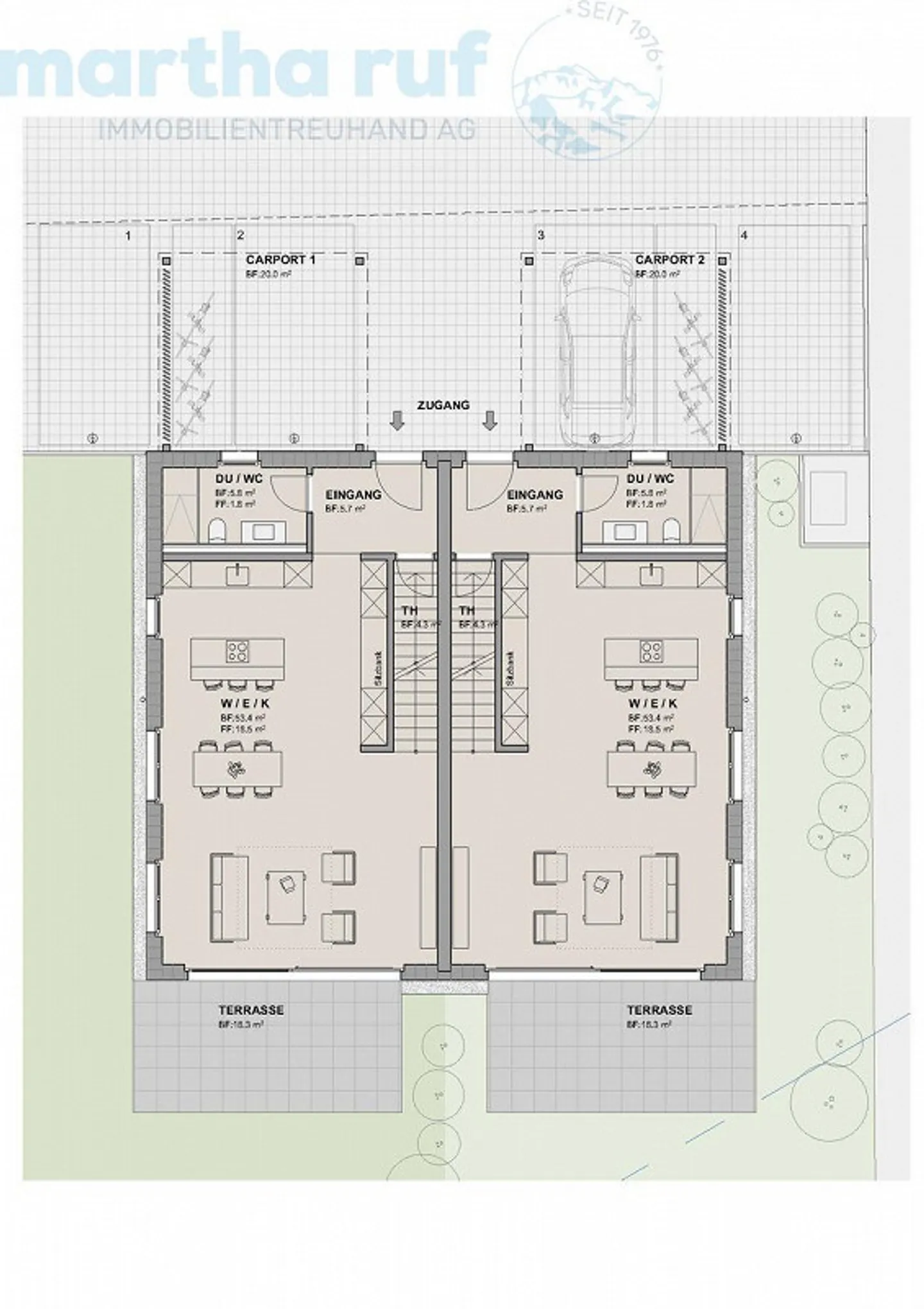 «Moderner Neubau Doppeleinfamilienhaus mit Bergsicht in Toplage» - Foto 5 von 10