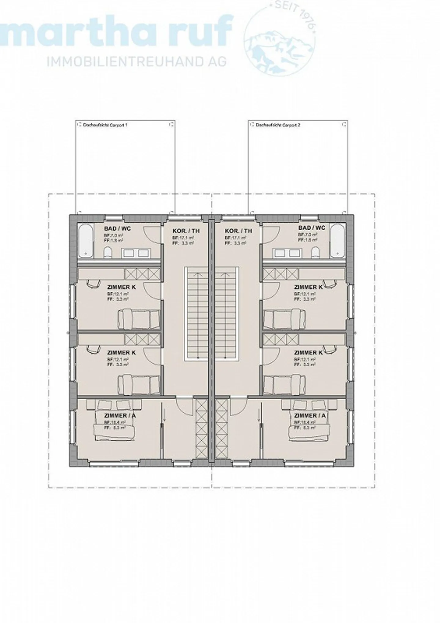 «Moderner Neubau Doppeleinfamilienhaus mit Bergsicht in Toplage» - Foto 6 von 10