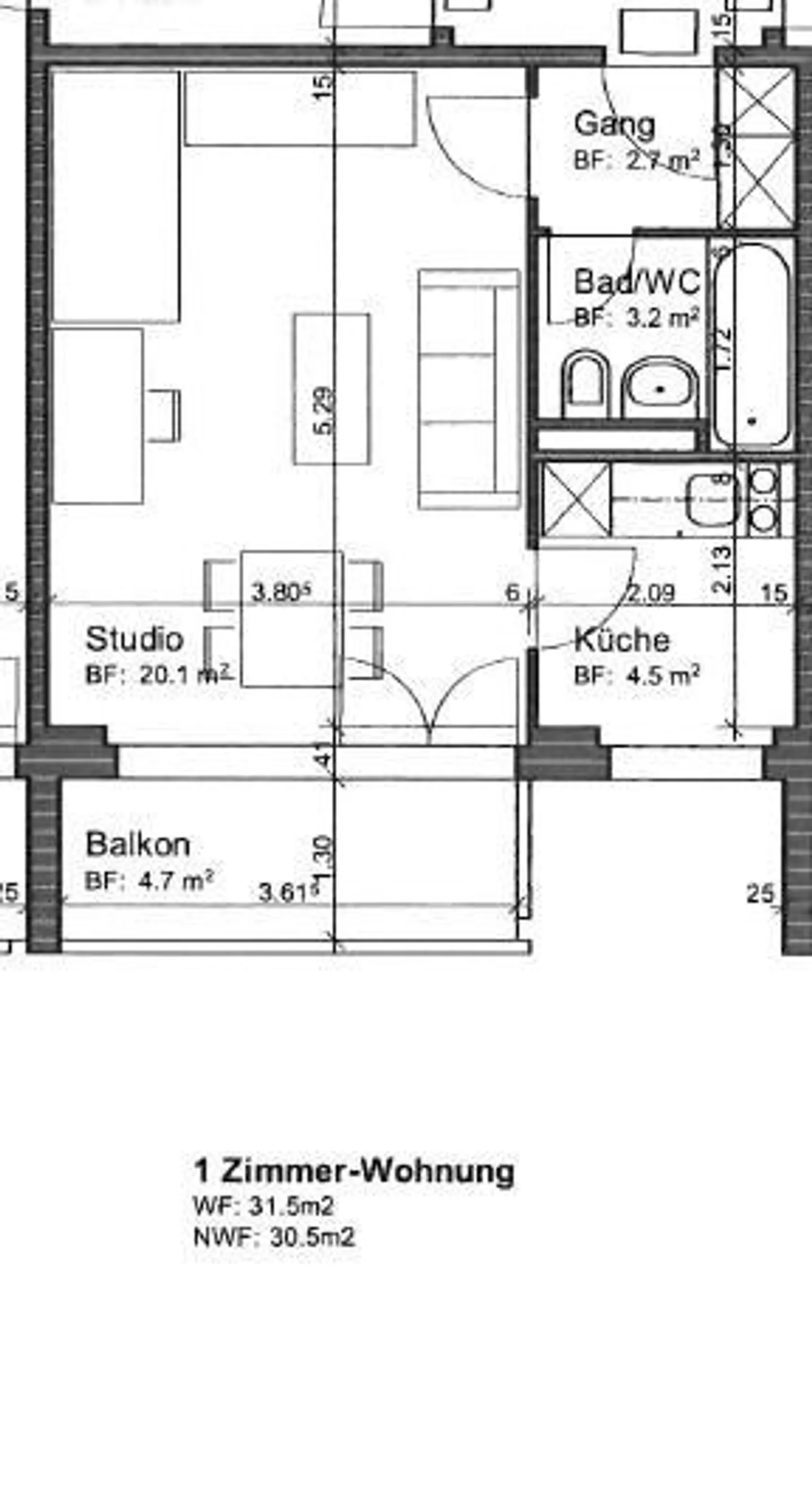 Moderne 1-Zimmerwohnung in Dübendorf - Foto 9 von 9