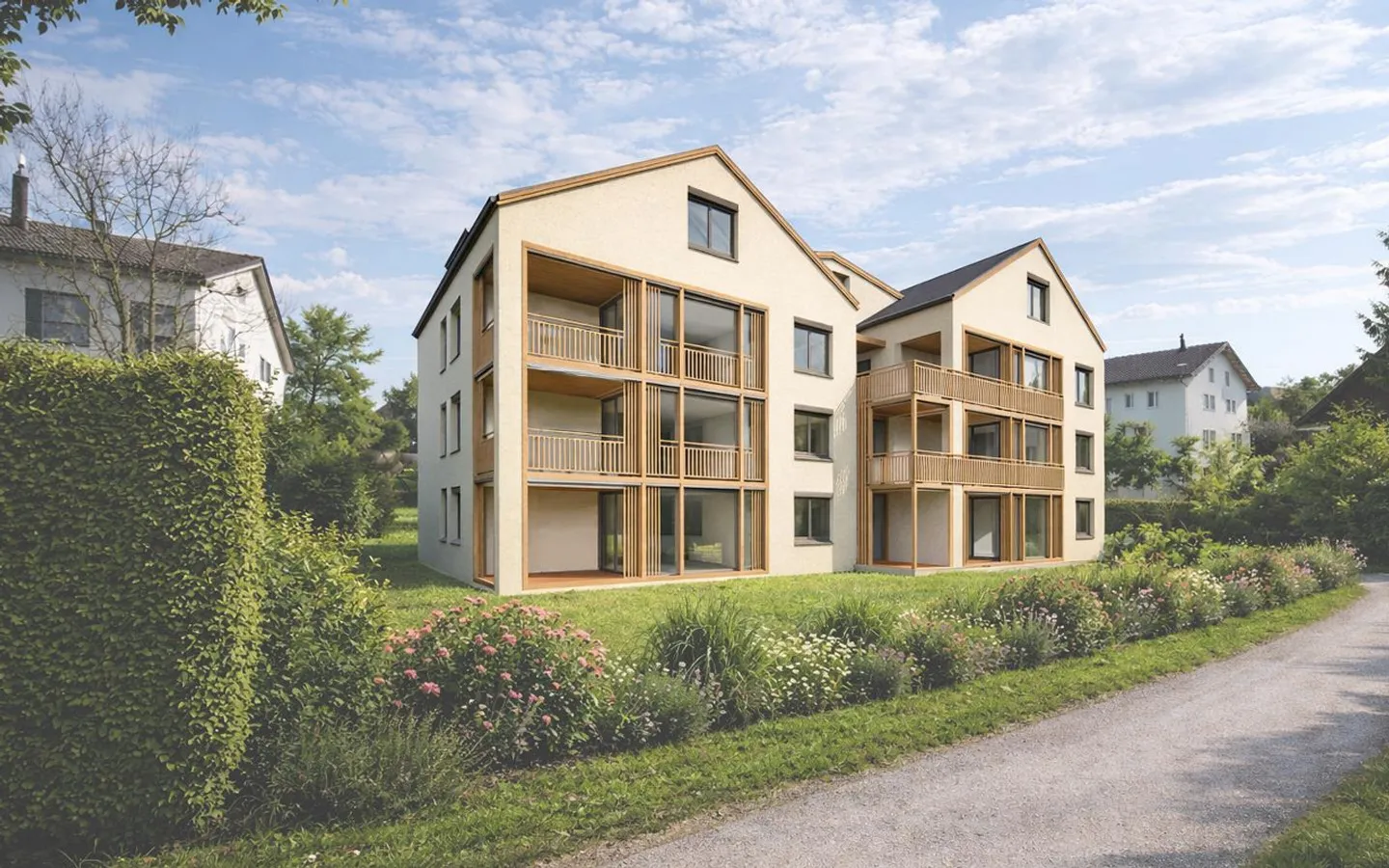 Appartement moderne de 3,5 pièces avec flair de maison individuelle - Photo 3 sur 9