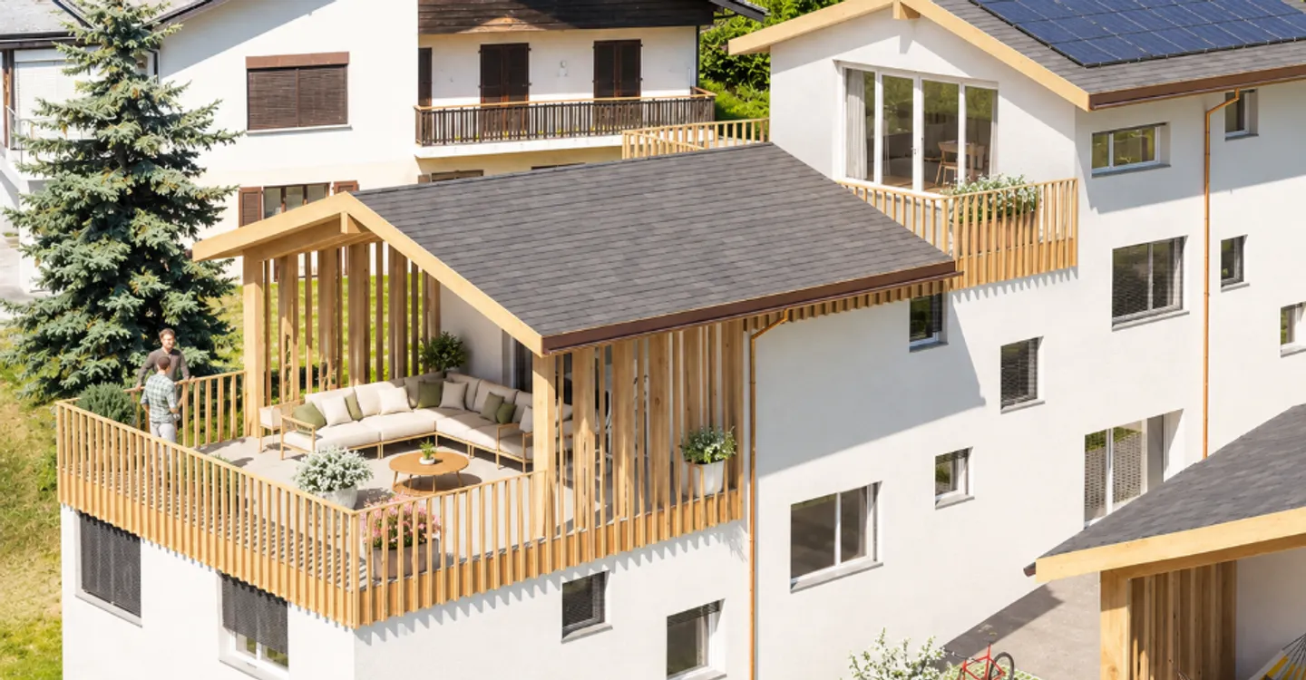 Familienvilla mit Terrasse 4.5 Zimmer in Ayent - Foto 1 von 10