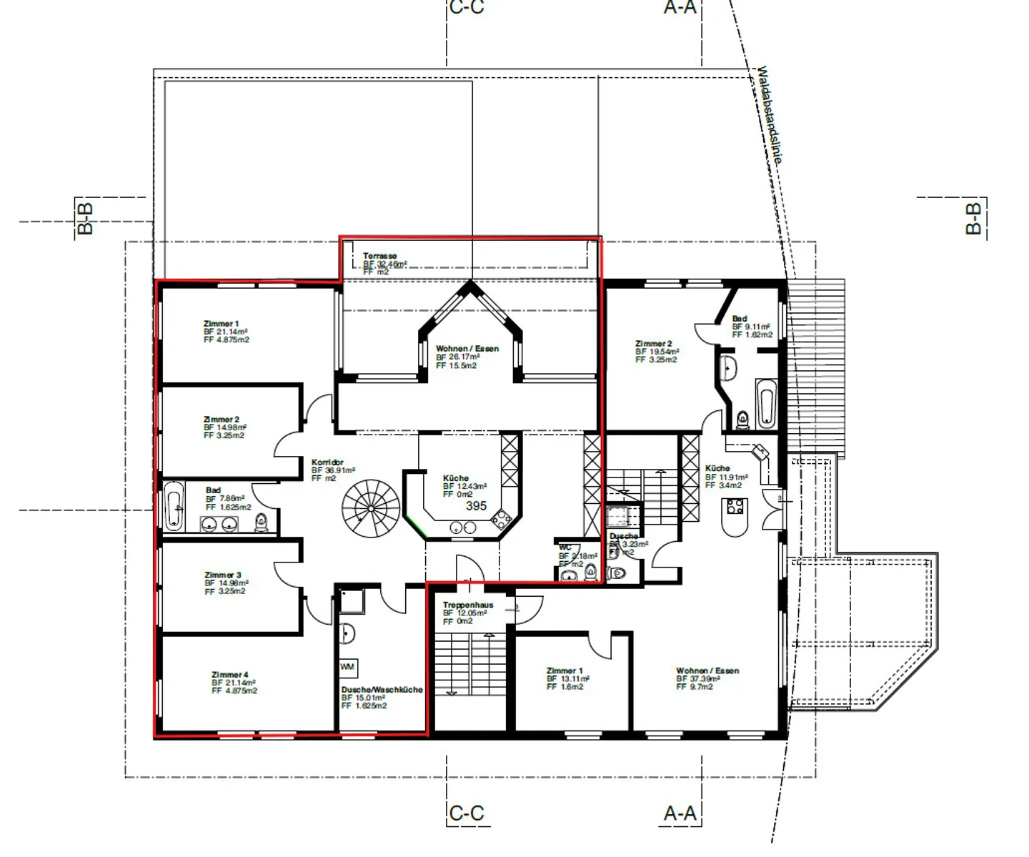 Ampio appartamento di 215 m² con sauna, galleria e grande terrazza - Foto 13 di 14