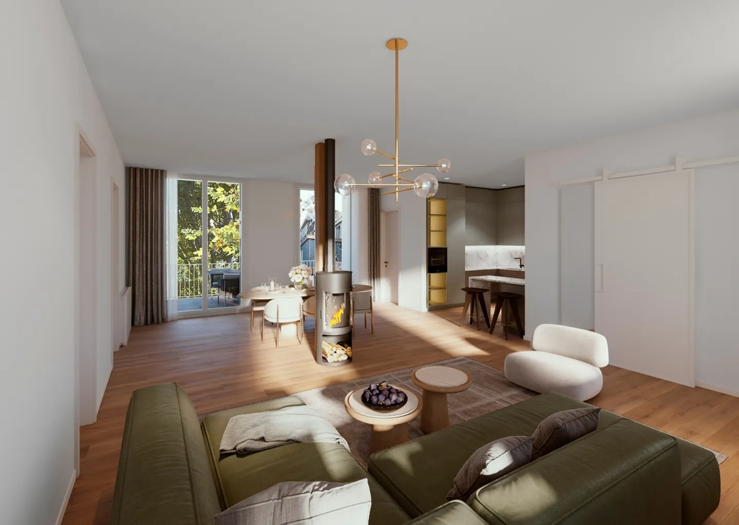 Appartement lumineux de 3,5 pièces au rez-de-chaussée avec balcon (EG Hall) - Photo 4 sur 7