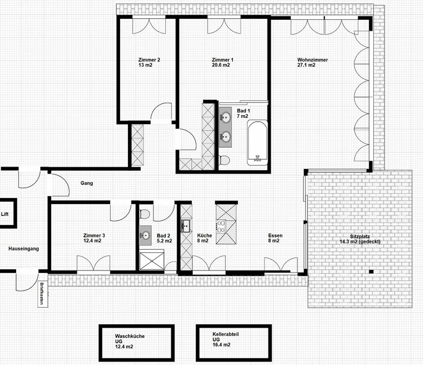 Appartement de jardin attrayant de 4,5 pièces dans un emplacement privilégié à Allschwil - Photo 11 sur 11