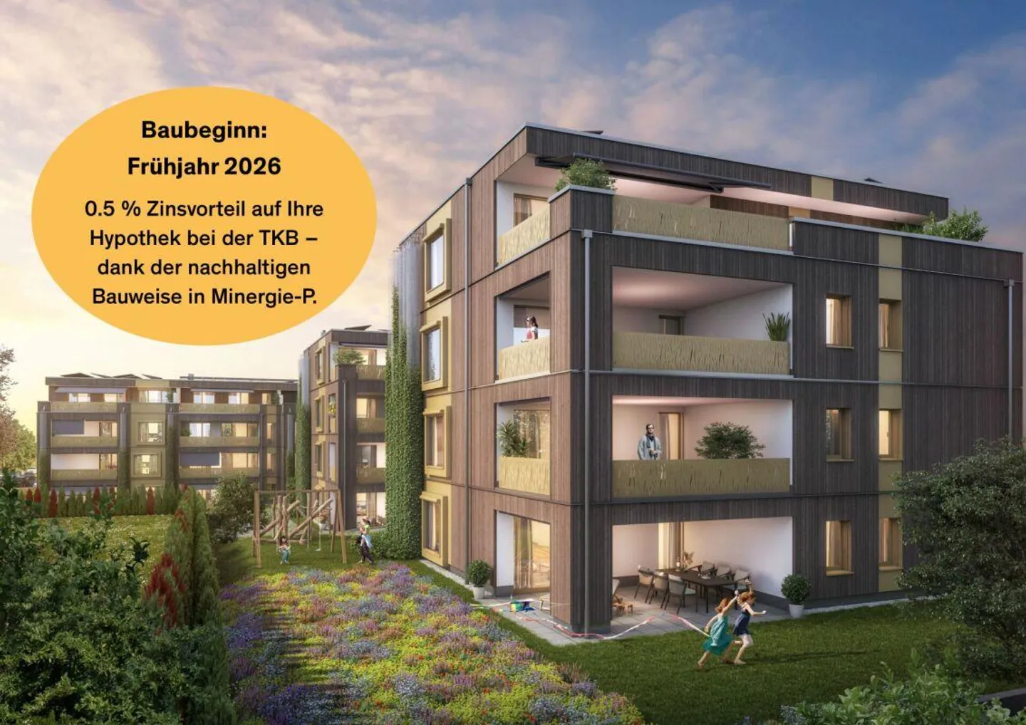 New construction project "Fliedergarten" - modern living with style and sustainability - high-quality garden apartment - Photo 1 of 11