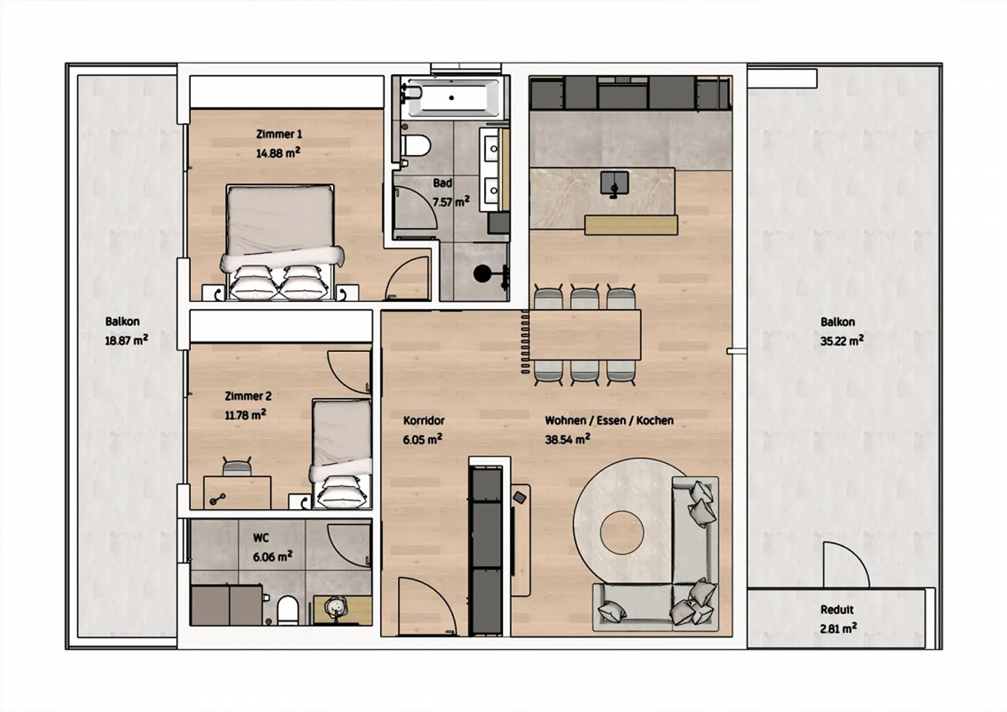 First rental: Penthouse apartment with a view into the greenery - Photo 15 of 15