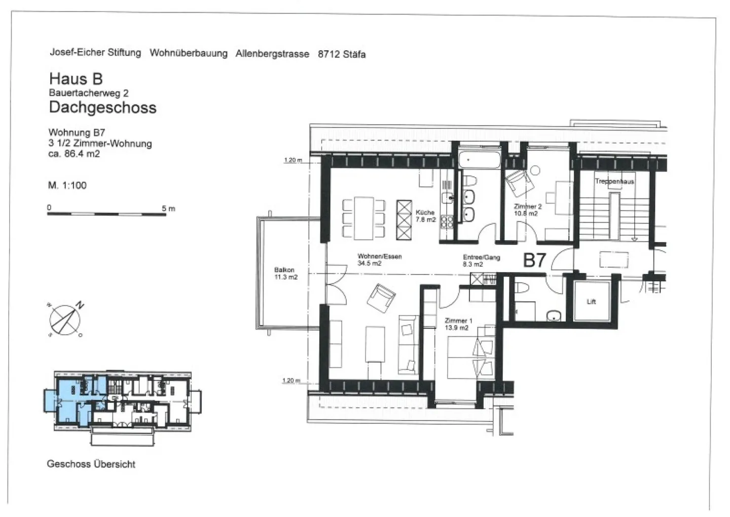 Appartamento moderno di 3,5 locali all'ultimo piano - Foto 10 di 12