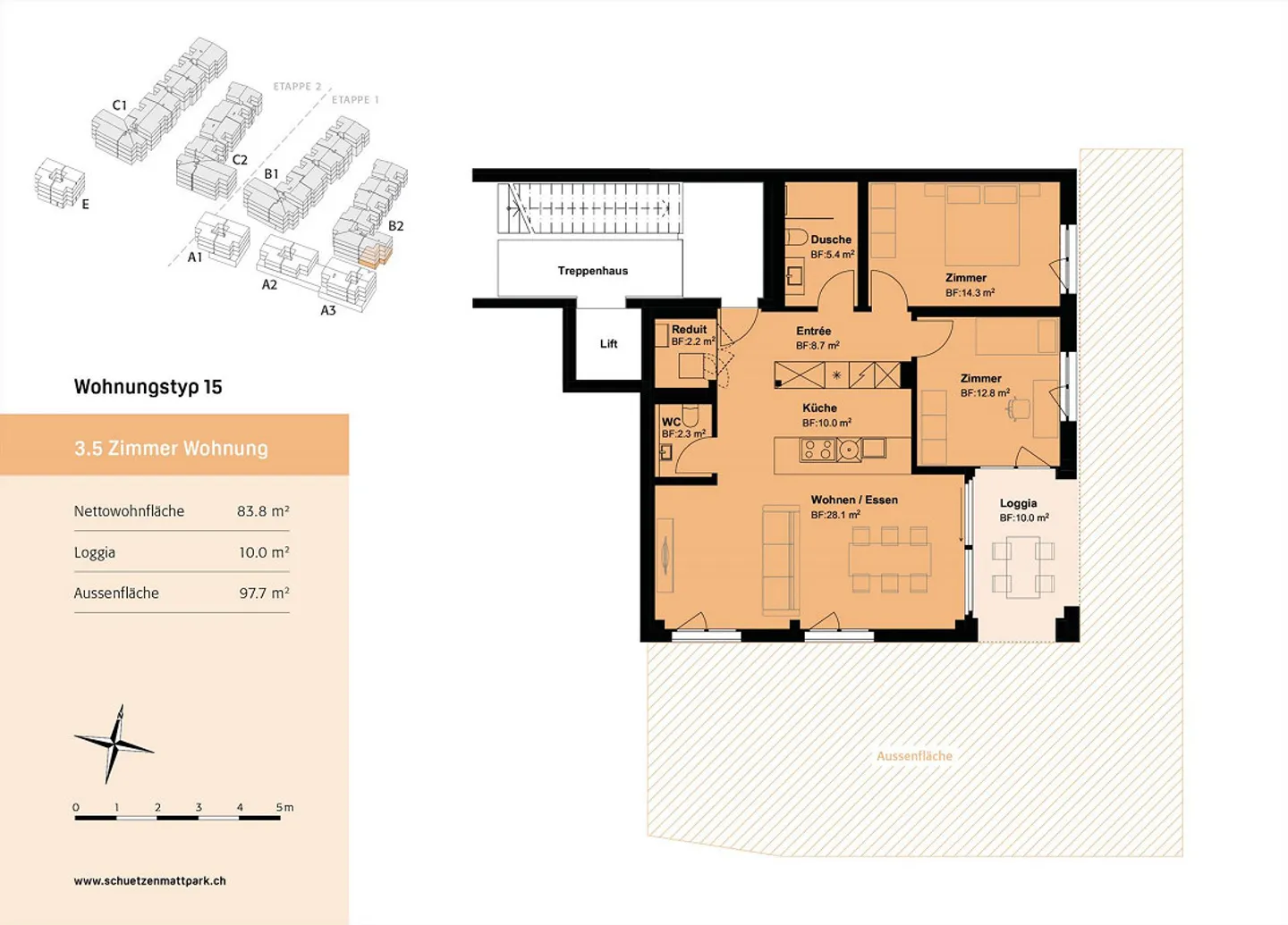 Condominium attrayant de 3,5 pièces au rez-de-chaussée avec espace extérieur - Photo 9 sur 10