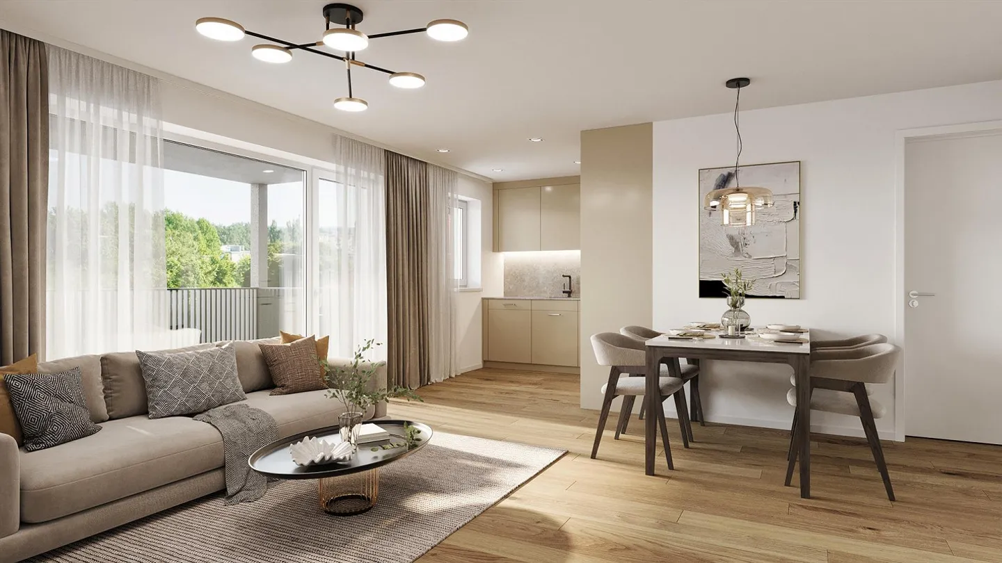 Charmante neue 4.5 Zimmerwohnung - Foto 3 von 8