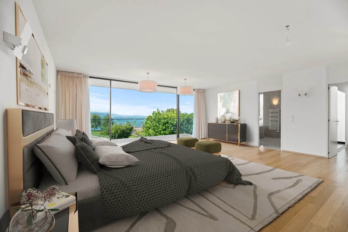 Hochwertige Duplexwohnung mit Panoramablick, 2. Reihe vom See - Foto 6 von 9