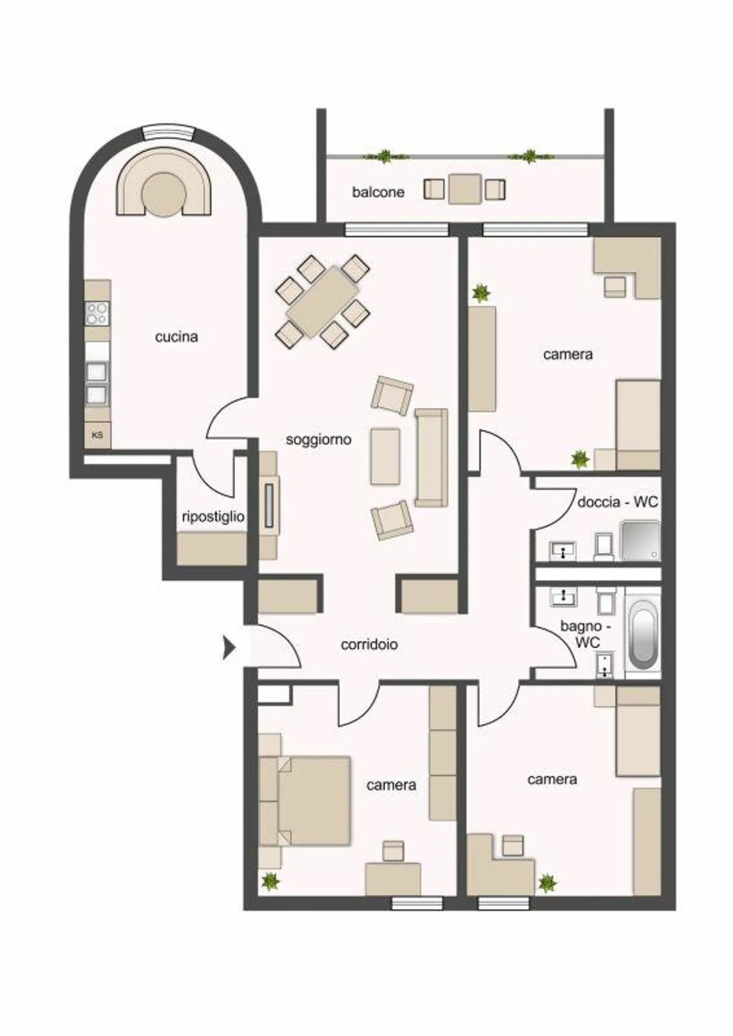 2000 S. Antonino, Blocco 1, appartamento no. 112 - Foto 9 di 9