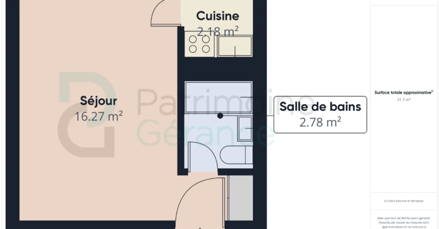 Studio rénové à La Chaux-de-Fonds - Photo 4 sur 4