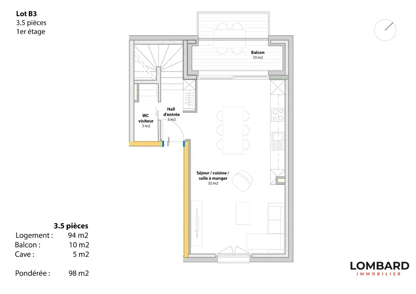 Neues Duplex mit 3,5 Zimmern im 1. Stock - Foto 7 von 8