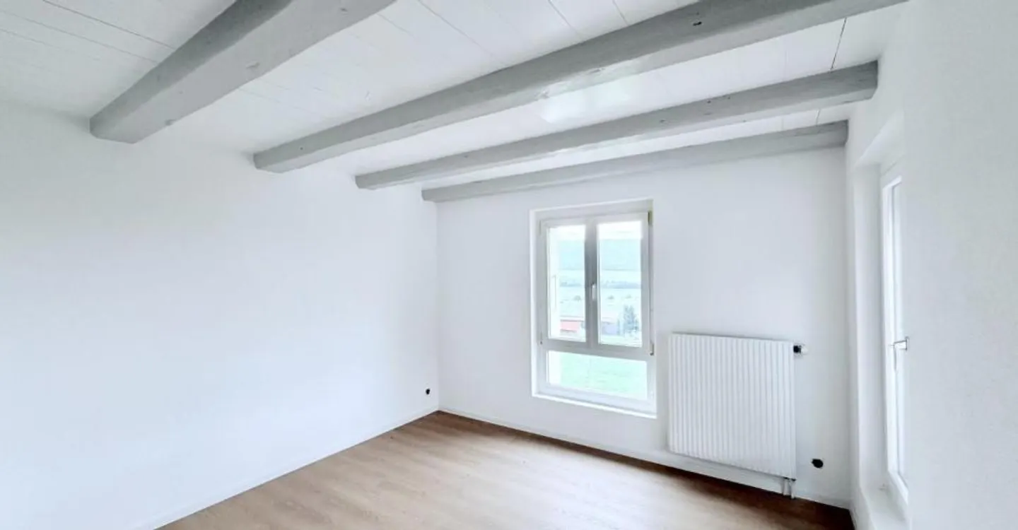 APPARTEMENT DE 4.5 PIÈCES ENTIÈREMENT RÉNOVÉ AVEC TERRASSE ET VUE SUR LA VALLÉE - Foto 4 von 9