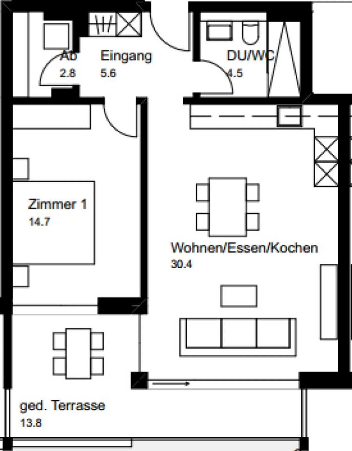 Appartement moderne 2.5 pièces - Photo 10 sur 10