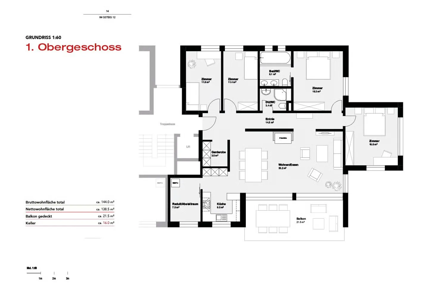 VUE PANORAMIQUE INCONSTRUCTIBLE – APPARTEMENT DE 5½ CHAMBRES SUR LE LAC DE ZURICH - Photo 5 sur 12