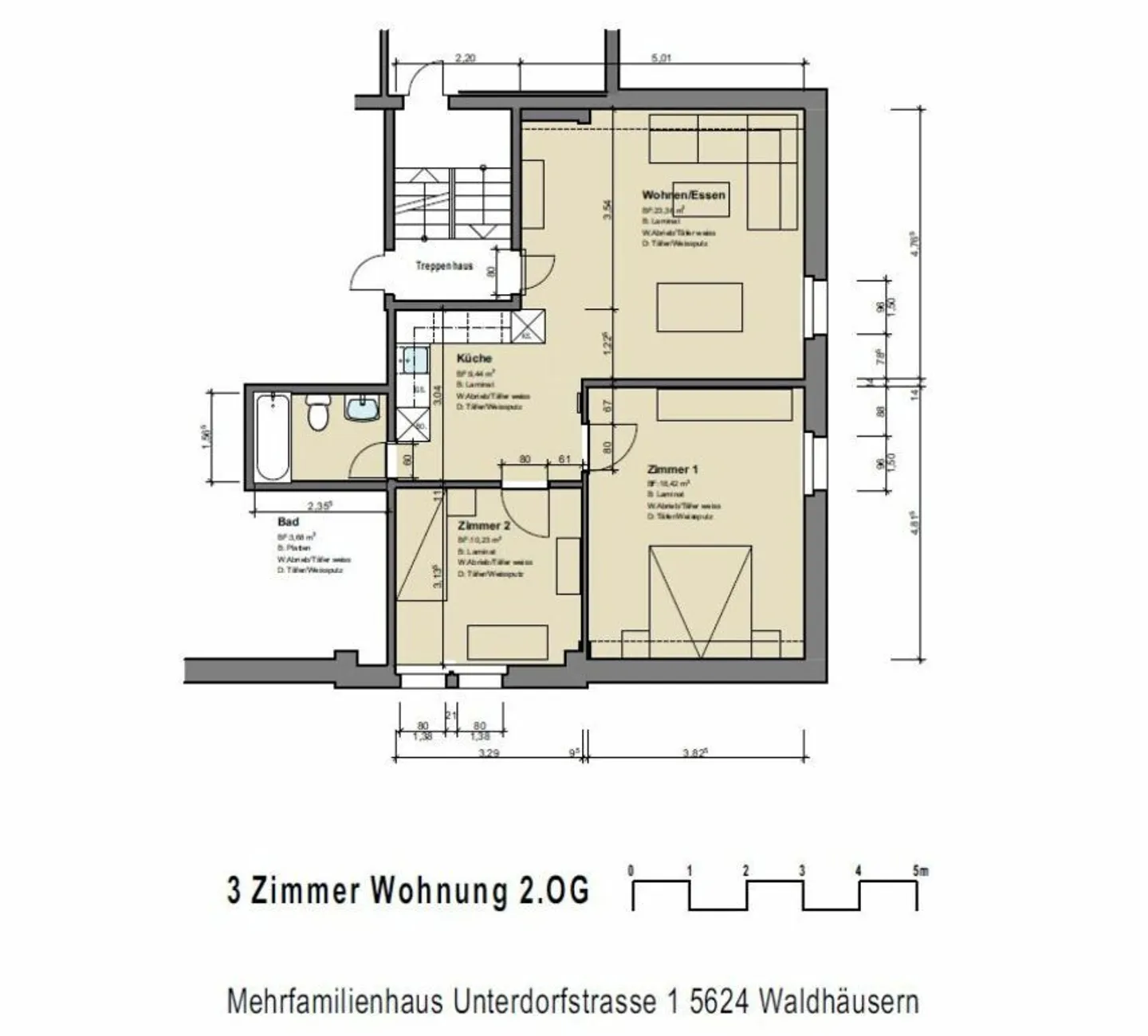Ruhiges Wohnen in Bünzen - gemütliche 3-Zimmerwohnung - Foto 2 di 9