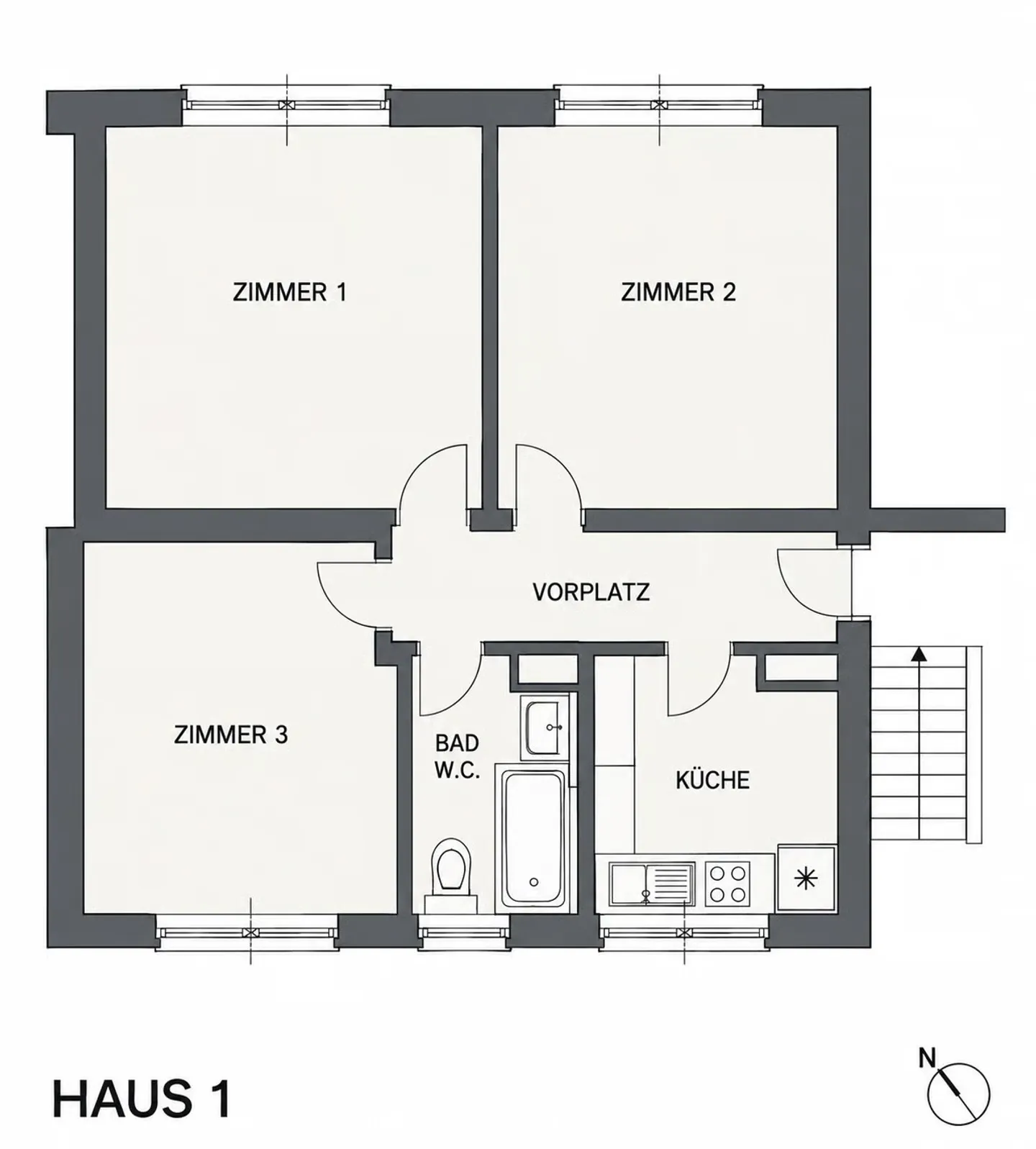 Attractive 3-room apartment in a central and quiet location - Photo 8 of 8