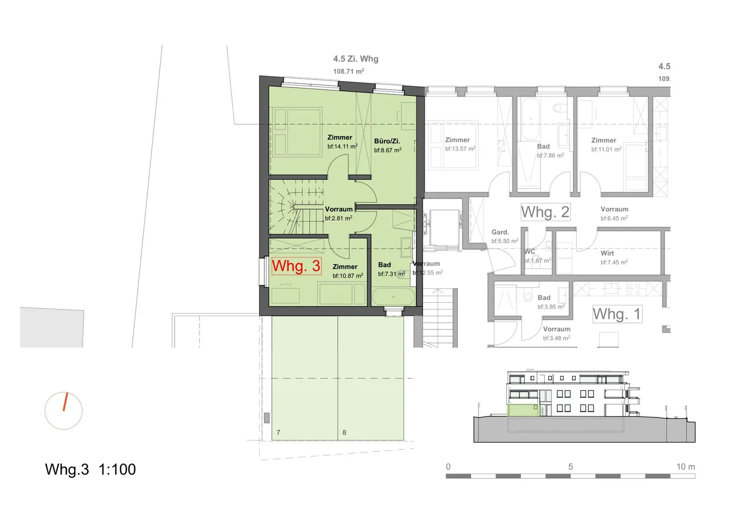 Sviluppo Punto 5 - Appartamento duplex di 4,5 stanze - Foto 4 di 5