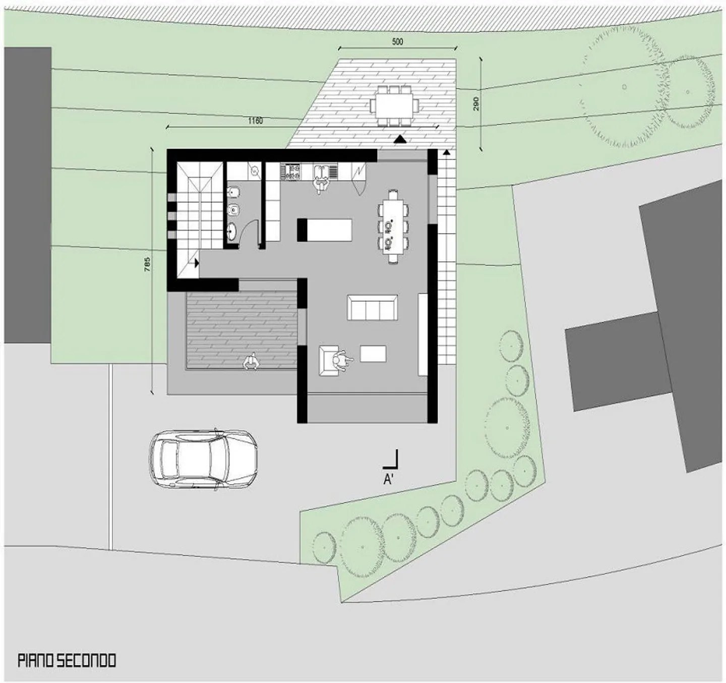 Terreno edificabile R2 di 770 m², progetto di massima e grotto/rustico esistente - Foto 6 von 10