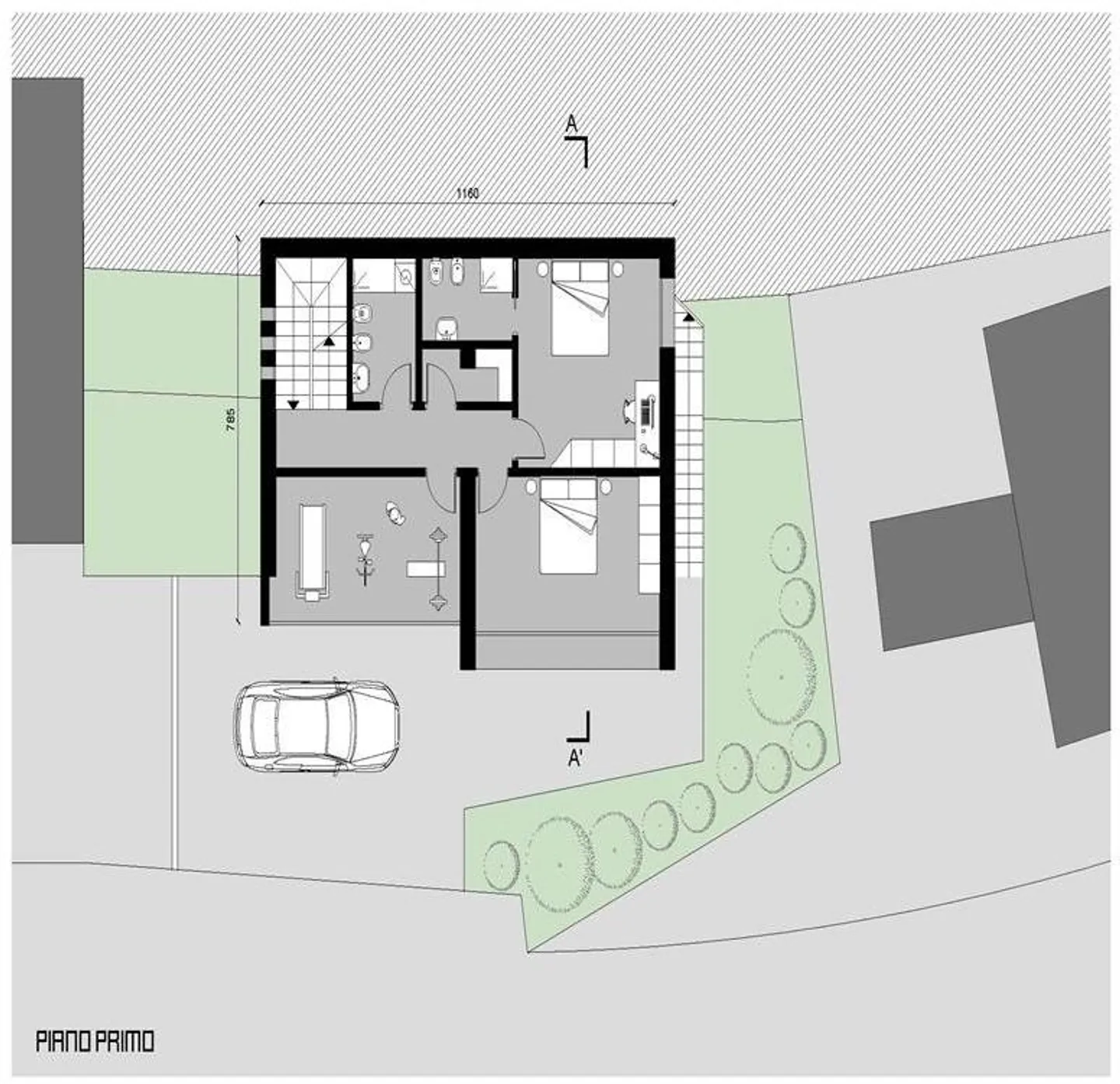 Terreno edificabile R2 di 770 m², progetto di massima e grotto/rustico esistente - Foto 7 von 10
