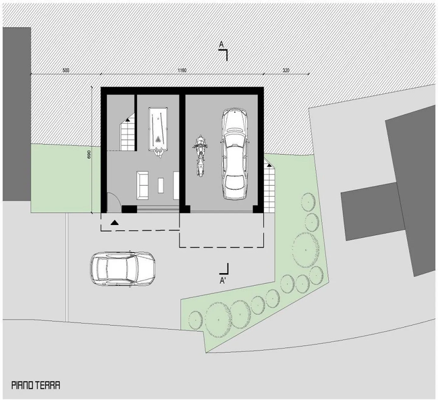 Terreno edificabile R2 di 770 m², progetto di massima e grotto/rustico esistente - Foto 8 von 10